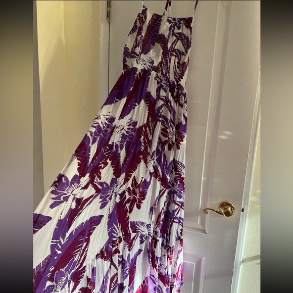 NWT Free People maxi dress purple white size M - Picture 3 of 14